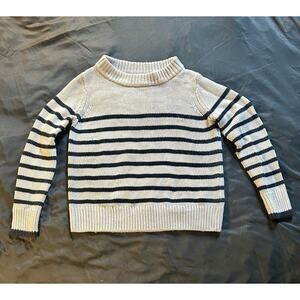 Elie Tahari Cashmere Blend Striped Knit Sweater Light Gray Women’s